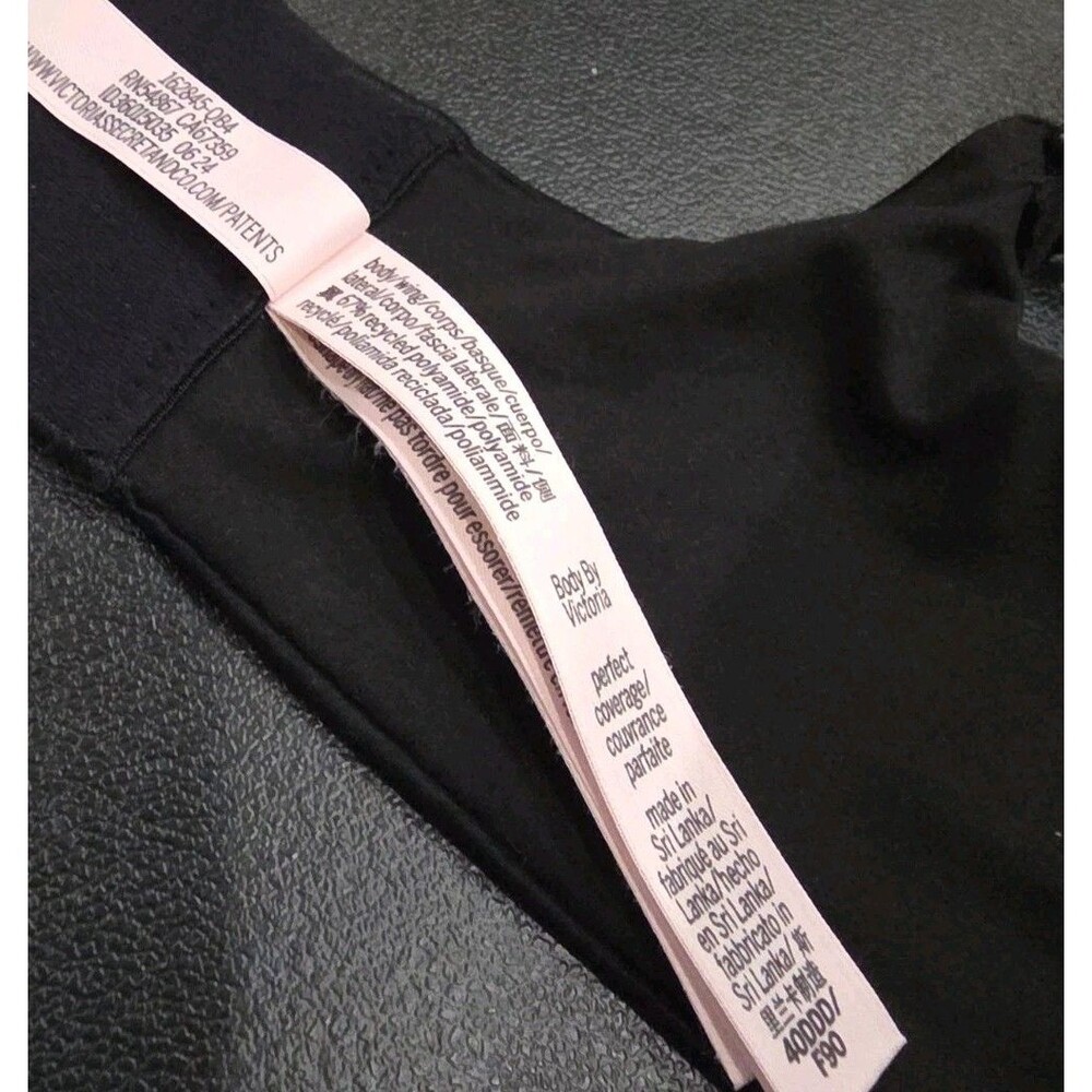 Victoria's Secret Body By Victoria Perfect Coverage Bra Black Size 40DDD/F90 - Picture 11 of 11